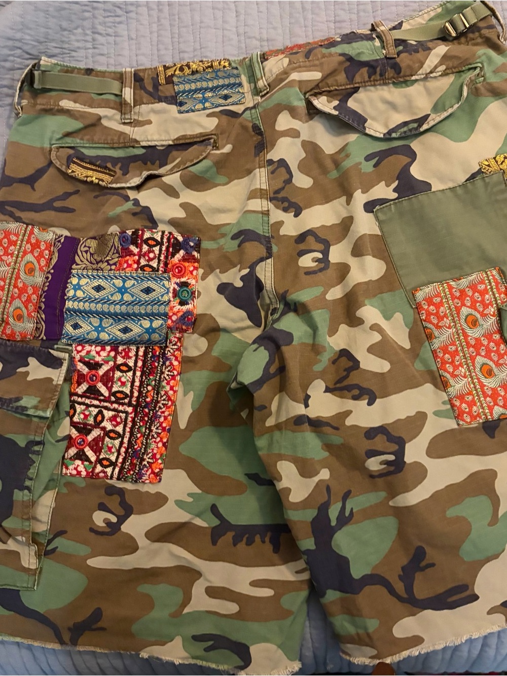 Ralph Lauren Denim & Supply Patchwork Embroidered Camo Cargo Shorts - Multicolor - Picture 3 of 7